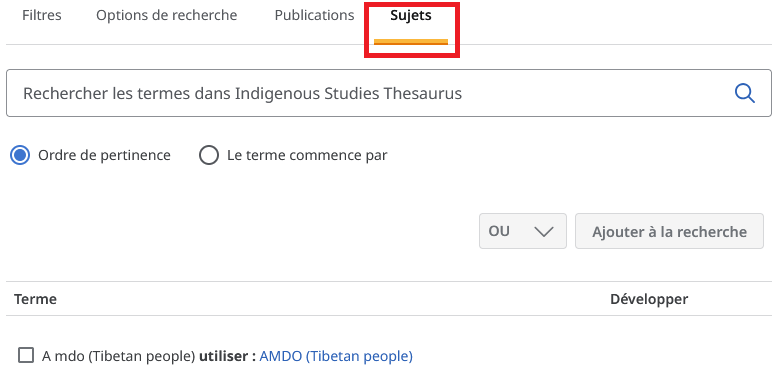 Thésaurus de Indigenous Studies Source
