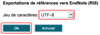 Sélectionnez l’encodage UTF-8