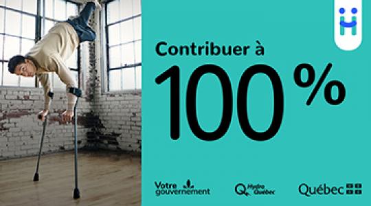Semaine québécoise des personnes handicapées: contribuer à 100%