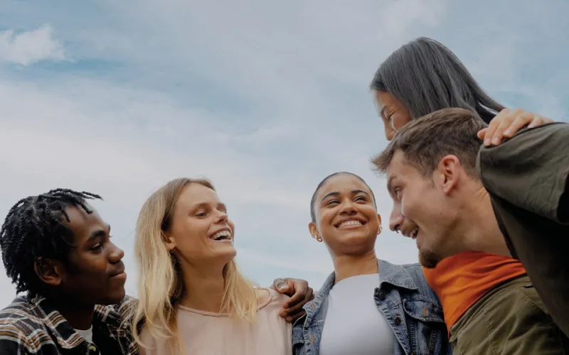 Groupe de personnes étudiantes internationales