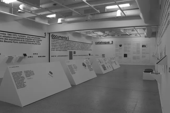 Image de l'exposition La Galerie UQO présente ICI : Harald Szeemann, documenta 5, 2017, Crédit : House of Common Studio