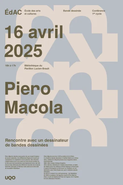 Affiche rencontre Piero Macola