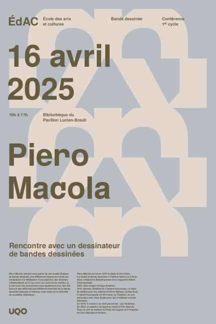 Affiche rencontre Piero Macola
