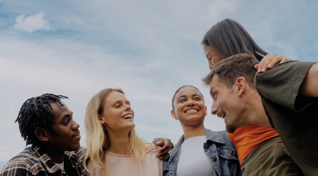 Groupe de personnes étudiantes internationales