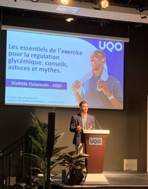 Alexis Marcotte-Chénard, professeur et kinésiologue de l'École interdisciplinaire de la santé de l'UQO
